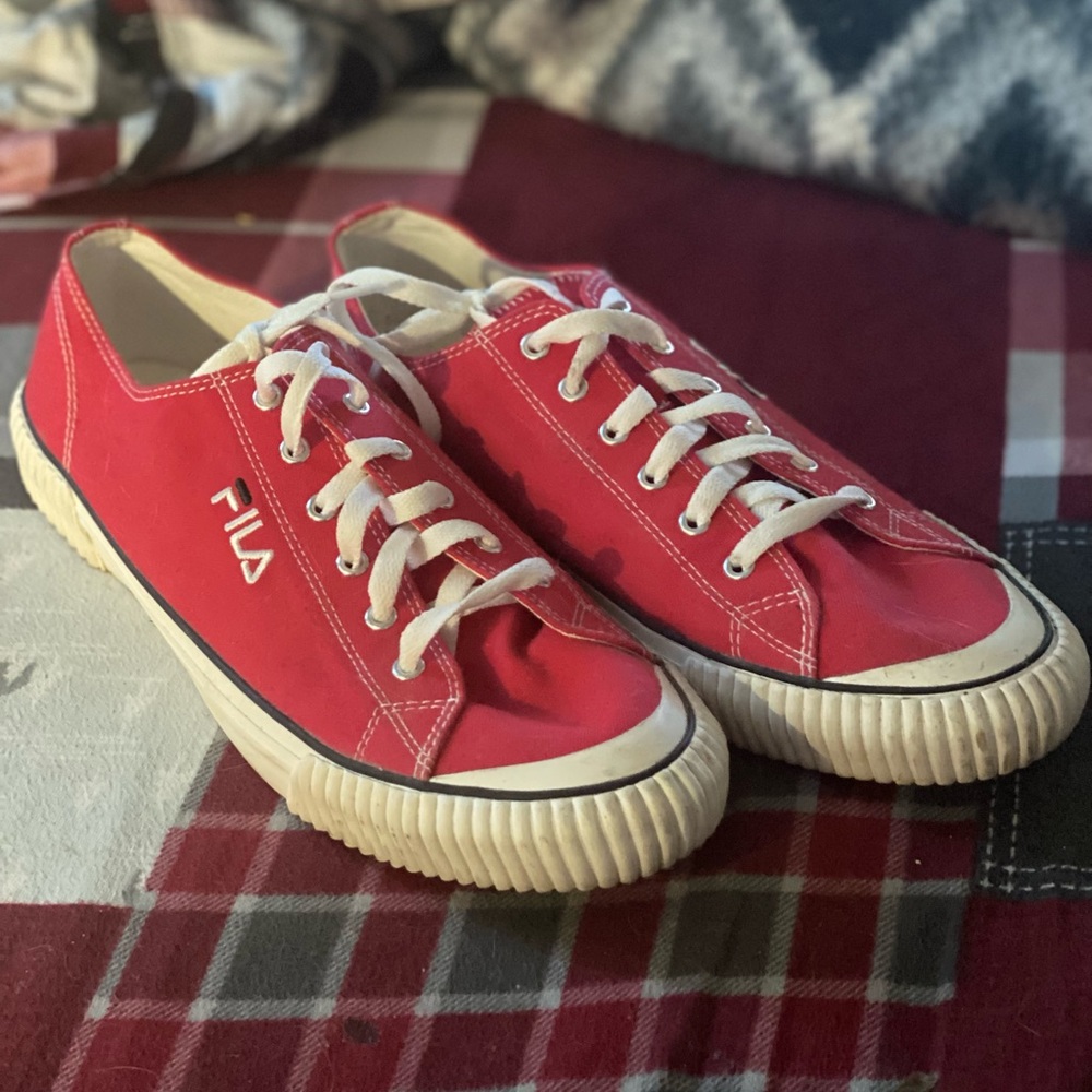 FILA Red Low Tops